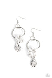 Fossil Flair - White Earrings - Paparazzi Accessories Earrings Bedazzle Me Pretty Mobile Fashion Boutique