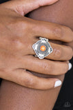 Four Corners Fashion - Orange Ring - Paparazzi Accessories Ring Bedazzle Me Pretty Mobile Fashion Boutique