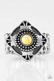 Four Corners Fashion - Yellow Ring - Paparazzi Accessories Ring Bedazzle Me Pretty Mobile Fashion Boutique