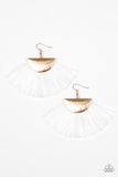 Fox Trap - White Earrings - Paparazzi Accessories Earrings Bedazzle Me Pretty Mobile Fashion Boutique