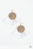 Foxtrot Fringe - Gold Earrings - Paparazzi Accessories Earrings Bedazzle Me Pretty Mobile Fashion Boutique