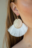 Foxtrot Fringe - Gold Earrings - Paparazzi Accessories Earrings Bedazzle Me Pretty Mobile Fashion Boutique