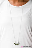 Foxy Cleopatra - Green Necklace - Paparazzi Accessories Necklace Bedazzle Me Pretty Mobile Fashion Boutique