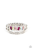 Fractal Fascination - Pink Ring - Paparazzi Accessories Ring Bedazzle Me Pretty Mobile Fashion Boutique