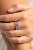 Fractal Fascination - Pink Ring - Paparazzi Accessories Ring Bedazzle Me Pretty Mobile Fashion Boutique