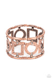 Framed and Fabulous - Copper Bracelet - Paparazzi Accessories Bracelet Bedazzle Me Pretty Mobile Fashion Boutique