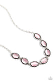 Framed in France - Pink Necklace - Paparazzi Accessories Necklace Bedazzle Me Pretty Mobile Fashion Boutique
