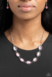 Framed in France - Pink Necklace - Paparazzi Accessories Necklace Bedazzle Me Pretty Mobile Fashion Boutique