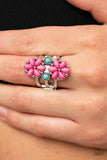 Fredonia Florist - Pink Ring - Paparazzi Accessories Ring Bedazzle Me Pretty Mobile Fashion Boutique