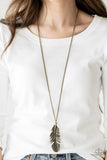 Free Bird - Brass Necklace - Paparazzi Accessories Necklace Bedazzle Me Pretty Mobile Fashion Boutique