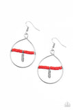 Free Bird Freedom - Red Earrings - Paparazzi Accessories Earrings Bedazzle Me Pretty Mobile Fashion Boutique