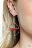 Free Bird Freedom - Red Earrings - Paparazzi Accessories Earrings Bedazzle Me Pretty Mobile Fashion Boutique