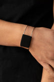 Free Expression - Black Bracelet - Paparazzi Accessories Bracelet Bedazzle Me Pretty Mobile Fashion Boutique