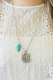 Free-Spirited Forager - Blue Necklace - Paparazzi Accessories Necklace Bedazzle Me Pretty Mobile Fashion Boutique
