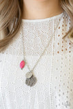 Free-Spirited Forager - Pink Necklace - Paparazzi Accessories Necklace Bedazzle Me Pretty Mobile Fashion Boutique