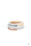 Free-Spirited Spiral - White Bracelet - Paparazzi Accessories Bracelet Bedazzle Me Pretty Mobile Fashion Boutique