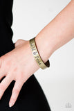 Free To Be Wild - Brass Bracelet - Paparazzi Accessories Bracelet Bedazzle Me Pretty Mobile Fashion Boutique