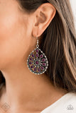 Free To Roam - Purple Earrings - Paparazzi Accessories Earrings Bedazzle Me Pretty Mobile Fashion Boutique