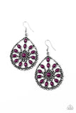 Free To Roam - Purple Earrings - Paparazzi Accessories Earrings Bedazzle Me Pretty Mobile Fashion Boutique