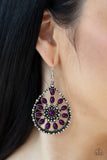 Free To Roam - Purple Earrings - Paparazzi Accessories Earrings Bedazzle Me Pretty Mobile Fashion Boutique