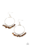 Free Your Soul - Brown Earrings - Paparazzi Accessories Earrings Bedazzle Me Pretty Mobile Fashion Boutique