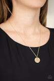 Freedom Isnt Free - Gold Necklace - Paparazzi Accessories Necklace Bedazzle Me Pretty Mobile Fashion Boutique