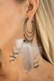Freely Free Bird - Brass Earrings - Paparazzi Accessories Earrings FS-Bedazzle Me Pretty Mobile Fashion Boutique