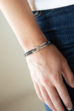 Freeze! - Black Bracelet - Paparazzi Accessories Bracelet Bedazzle Me Pretty Mobile Fashion Boutique