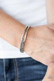 Freeze! - Silver Bracelet - Paparazzi Accessories Bracelet Bedazzle Me Pretty Mobile Fashion Boutique