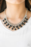 Friday Night Fringe - Black Necklace - Paparazzi Accessories Necklace Bedazzle Me Pretty Mobile Fashion Boutique