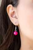 Friday Night Fringe - Pink Necklace - Paparazzi Accessories Necklace Bedazzle Me Pretty Mobile Fashion Boutique