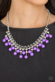 Friday Night Fringe - Purple Necklace - Paparazzi Accessories Necklace Bedazzle Me Pretty Mobile Fashion Boutique