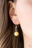 Friday Night Fringe - Yellow Necklace - Paparazzi Accessories Necklace Bedazzle Me Pretty Mobile Fashion Boutique