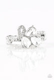 Friends In High-End Places - White Ring - Paparazzi Accessories Ring Bedazzle Me Pretty Mobile Fashion Boutique