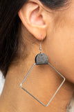 Friends of a LEATHER - Silver Earrings - Paparazzi Accessories Earrings Bedazzle Me Pretty Mobile Fashion Boutique
