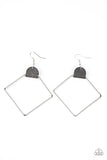 Friends of a LEATHER - Silver Earrings - Paparazzi Accessories Earrings Bedazzle Me Pretty Mobile Fashion Boutique