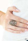 FRILL Out! - Blue Ring - Paparazzi Accessories Ring Bedazzle Me Pretty Mobile Fashion Boutique