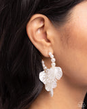 Frilly Feature - Gold Earrings - Paparazzi Accessories Earrings Bedazzle Me Pretty Mobile Fashion Boutique