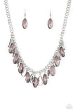 Fringe Fabulous - Silver Necklace - Paparazzi Accessories Necklace Bedazzle Me Pretty Mobile Fashion Boutique