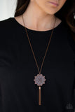 From Sunup To Sundown - Copper Necklace - Paparazzi Accessories Necklace Bedazzle Me Pretty Mobile Fashion Boutique