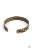 Frond Fable - Brass Bracelet - Paparazzi Accessories Bracelet Bedazzle Me Pretty Mobile Fashion Boutique