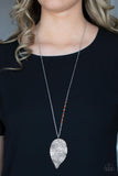 Frond Fantasy - Orange Necklace - Paparazzi Accessories Necklace Bedazzle Me Pretty Mobile Fashion Boutique