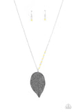 Frond Fantasy - Yellow Necklace - Paparazzi Accessories Necklace Bedazzle Me Pretty Mobile Fashion Boutique