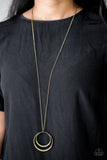 Front and EPICENTER - Brass Necklace - Paparazzi Accessories Necklace Bedazzle Me Pretty Mobile Fashion Boutique