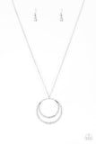Front and EPICENTER - White Necklace - Paparazzi Accessories Necklace Bedazzle Me Pretty Mobile Fashion Boutique