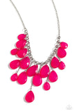 Front Row Flamboyance - Pink Necklace - Paparazzi Accessories Necklace Bedazzle Me Pretty Mobile Fashion Boutique