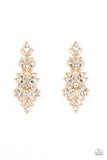 Frozen Fairytale - Gold Post Earrings - Paparazzi Accessories Post Earrings Bedazzle Me Pretty Mobile Fashion Boutique