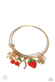 Fruit Freestyle - Gold Bracelet - Paparazzi Accessories Bracelet Bedazzle Me Pretty Mobile Fashion Boutique