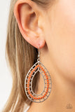 Fruity Fiesta - Orange Earrings - Paparazzi Accessories Earrings Bedazzle Me Pretty Mobile Fashion Boutique