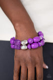 Fruity Flavor - Purple Bracelet - Paparazzi Accessories Bracelet Bedazzle Me Pretty Mobile Fashion Boutique